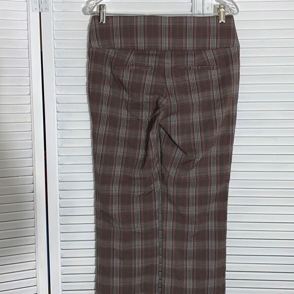 APT. 9 Tan Plaid Stretchy Pull On Boot Cut Pants Size Small - Picture 7 of 12